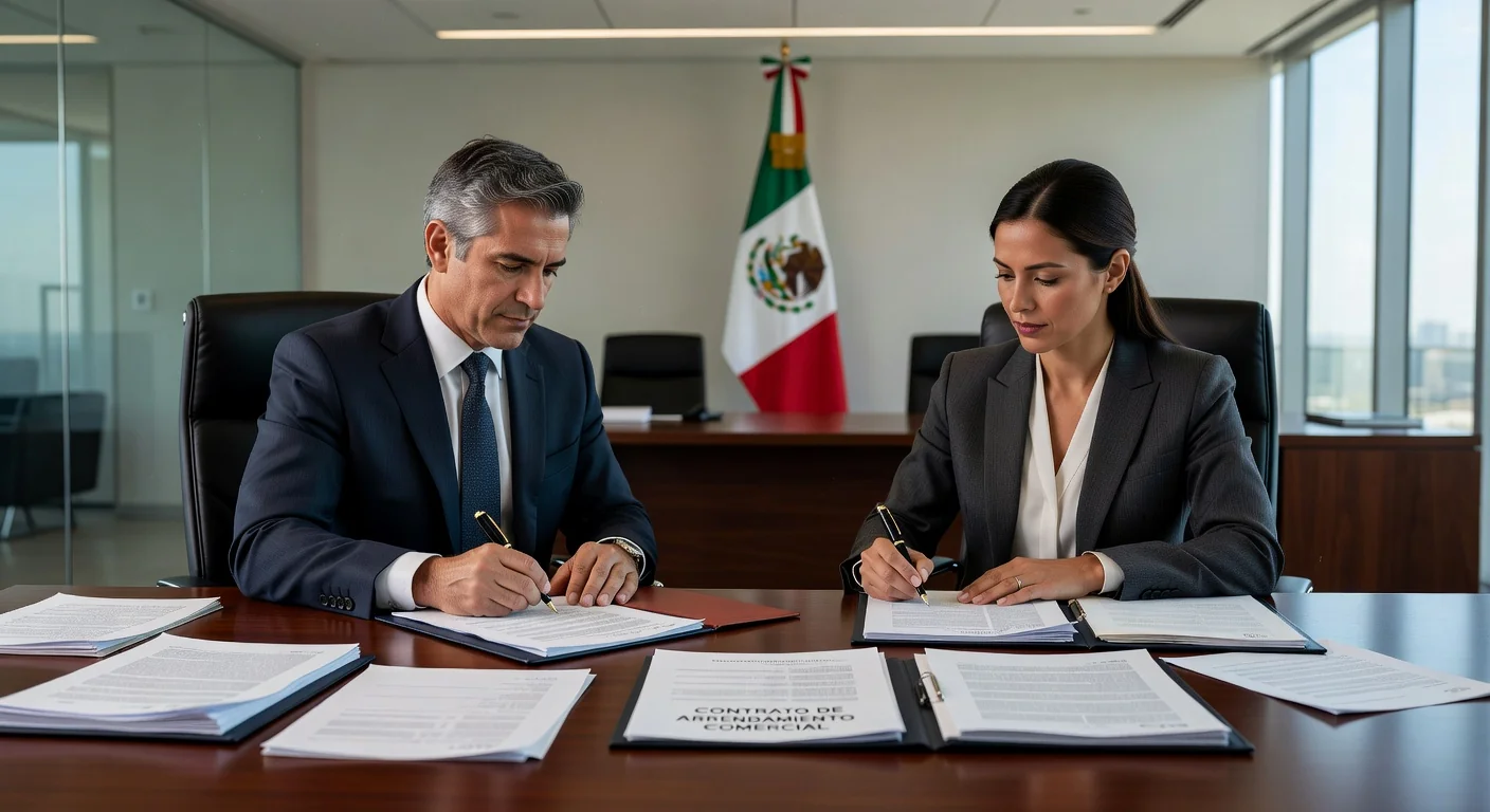 Mexican contract signing scene