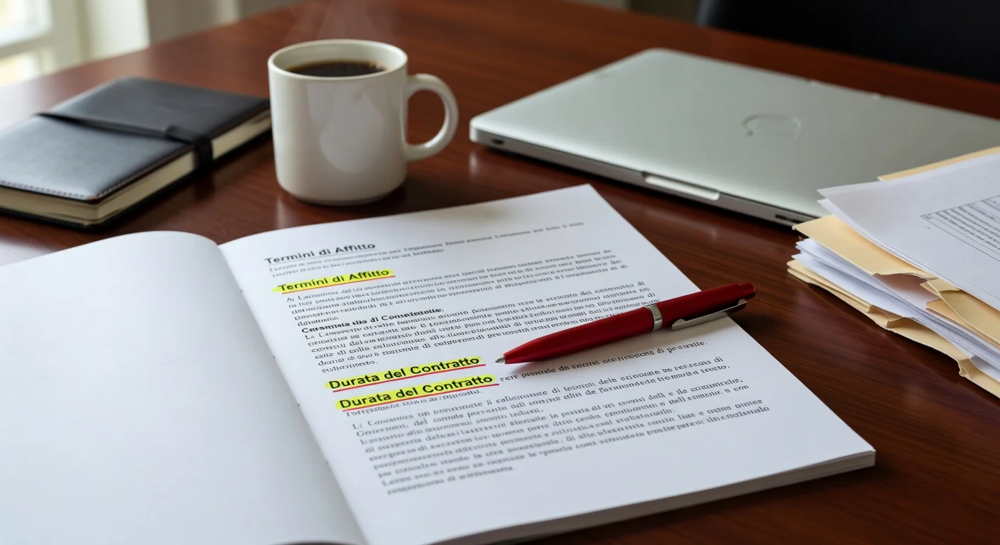 Key clauses in Italian lease agreement