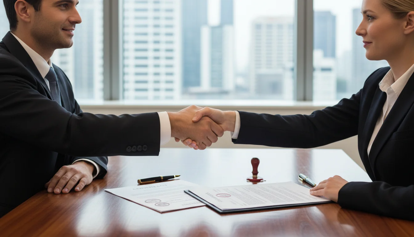 Signing sublease agreement professionally