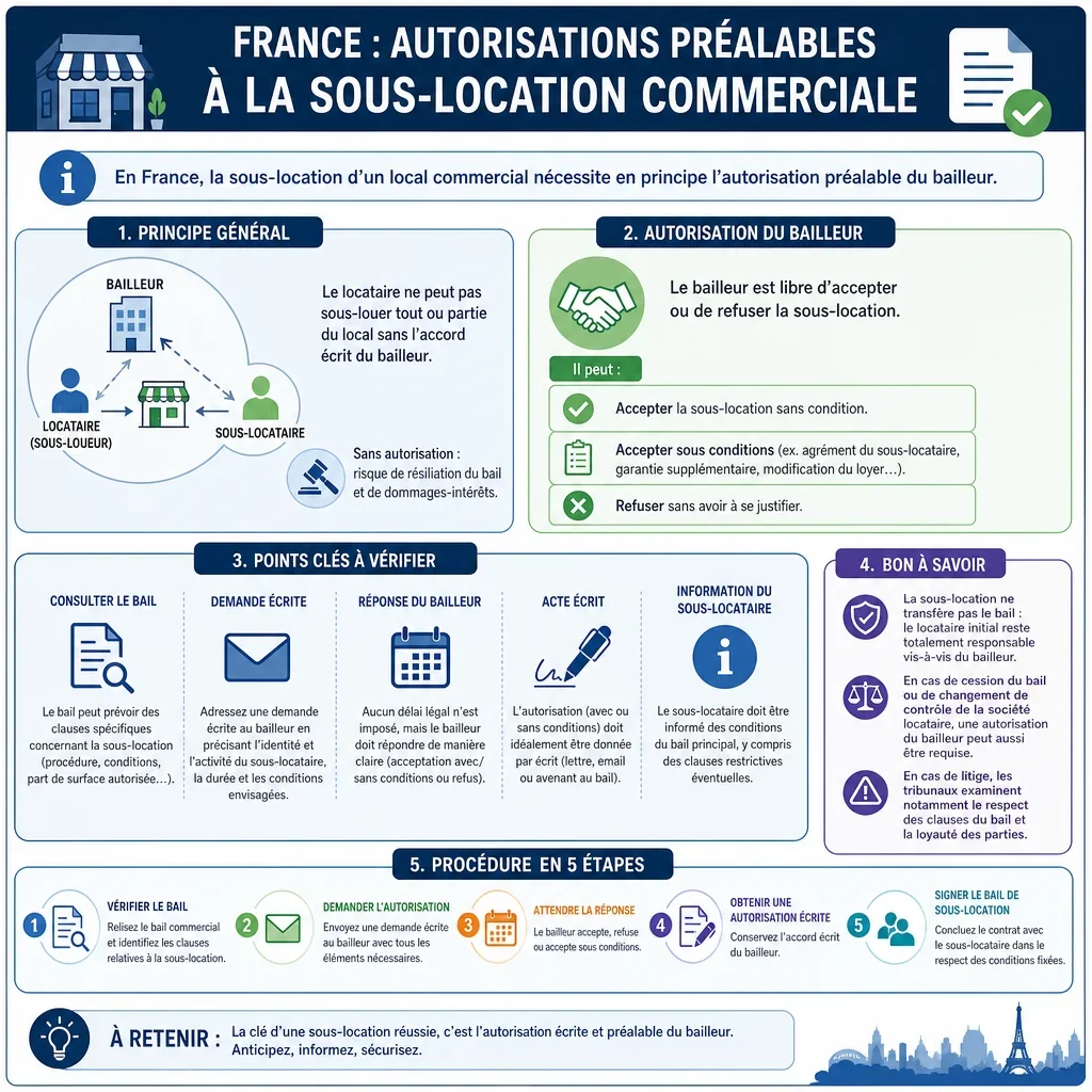 Autorisations préalables à la sous-location commerciale