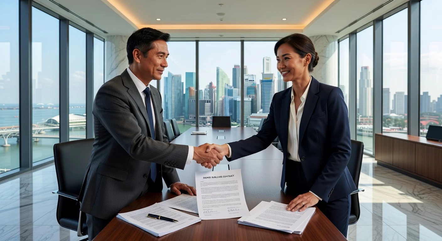 Handshake sealing commercial sublease deal