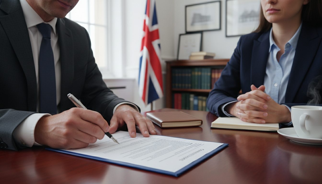 Signing commercial underlease agreement formally