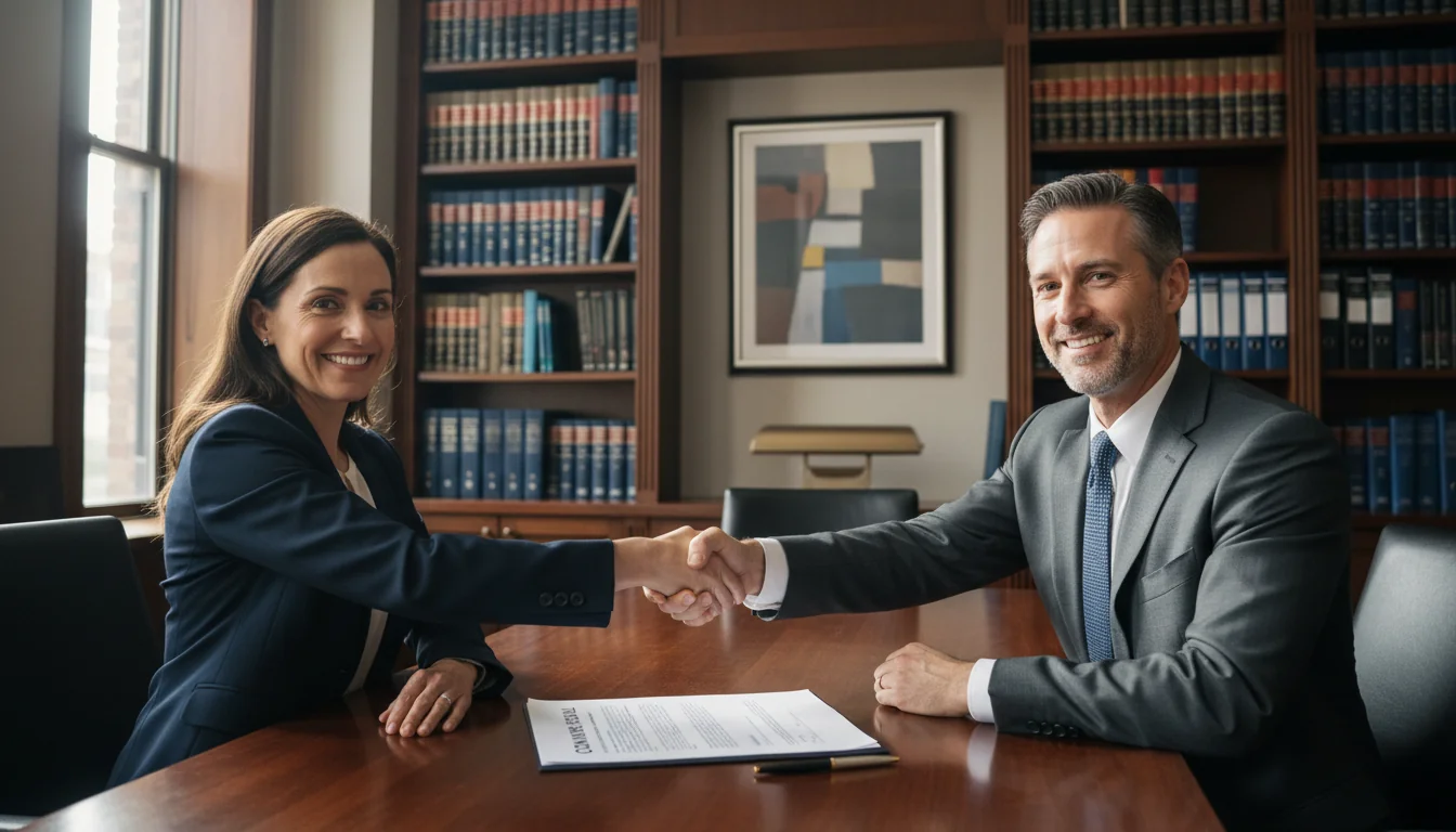 Handshake sealing sublease negotiation.
