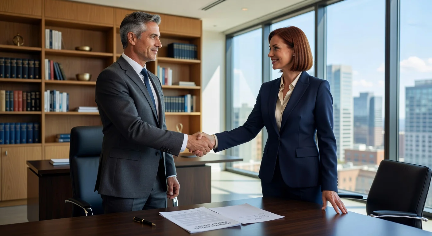 Handshake after sublease contract agreement