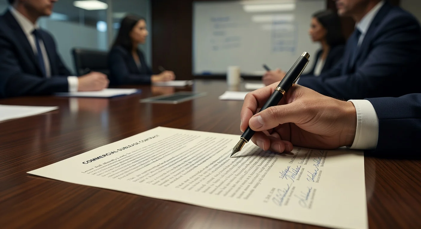 Signing a commercial sublease agreement