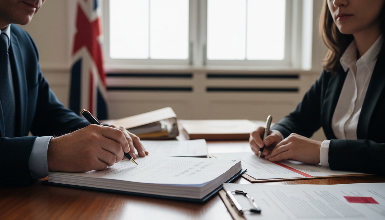 Signing commercial underlease agreement contract