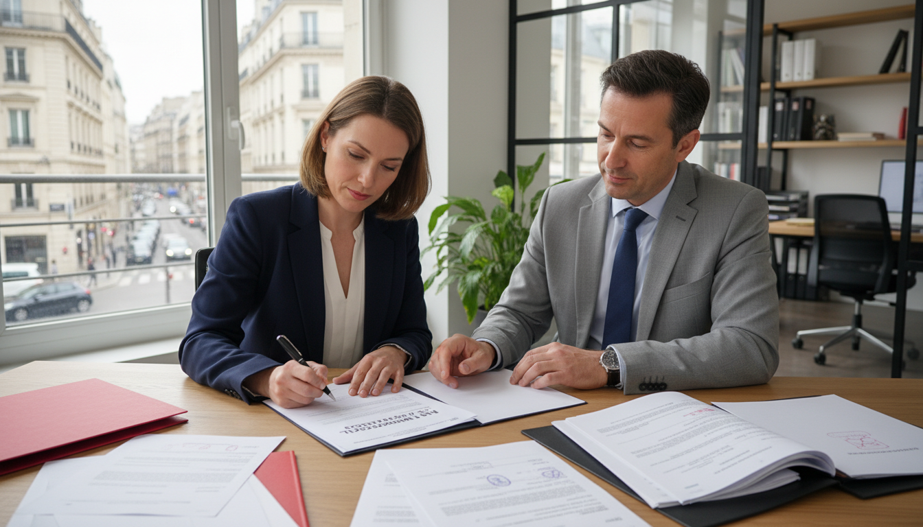 French legal contract signing