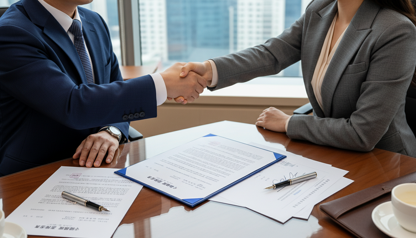 Signing commercial tram agreement