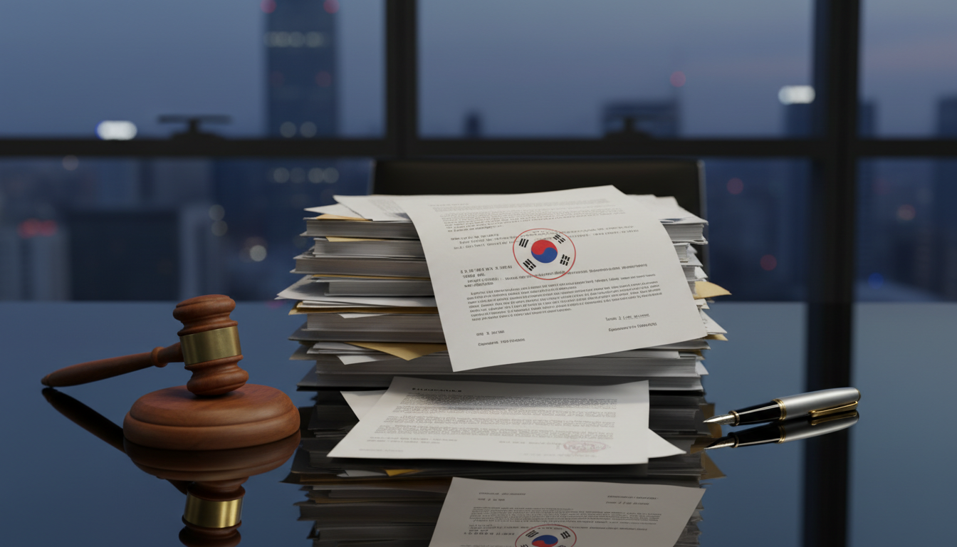 Stack of legal tram contracts