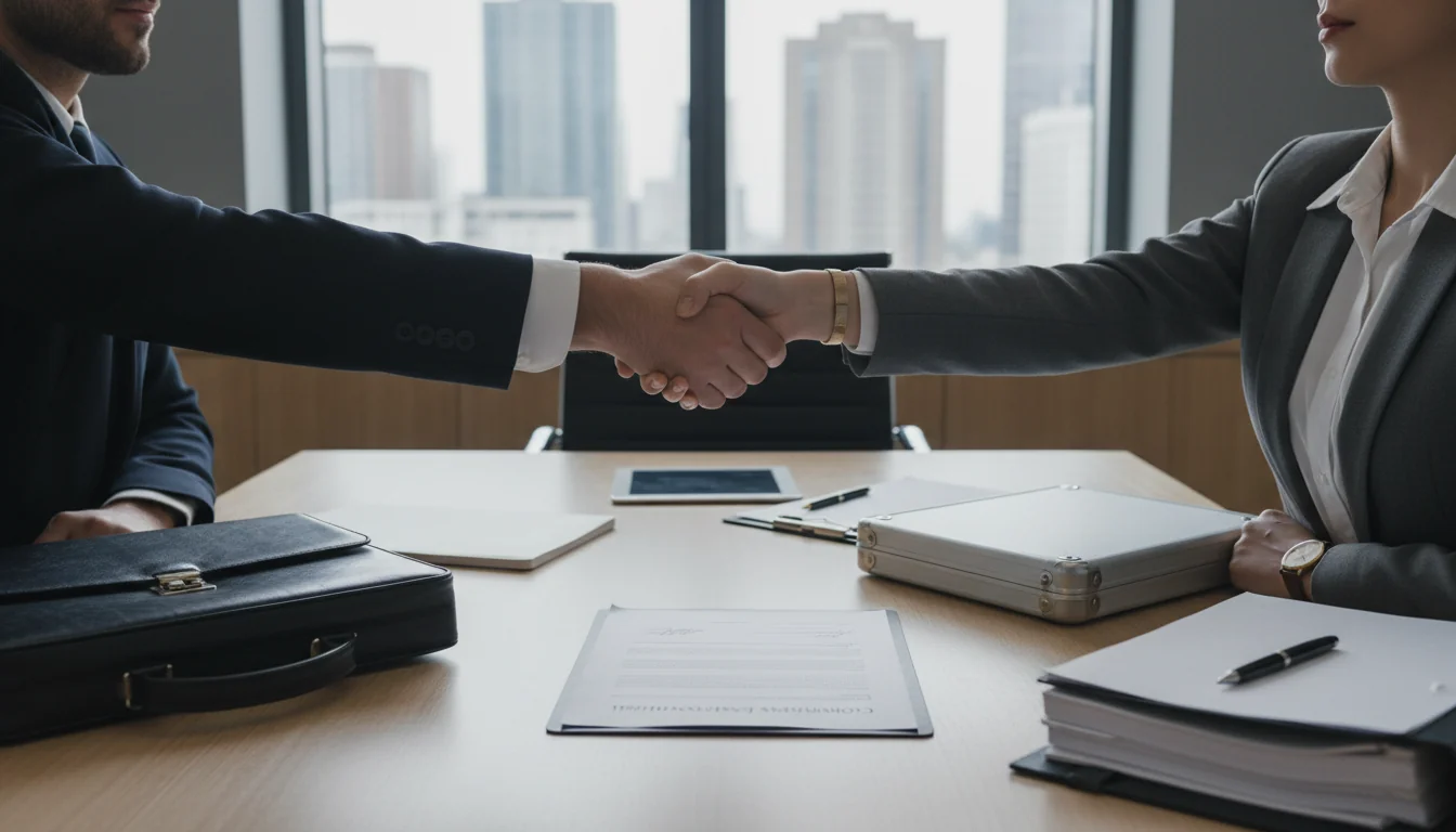 Signing commercial lease assignment contract