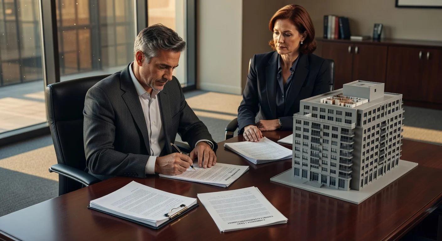 Signing commercial property lease assignment