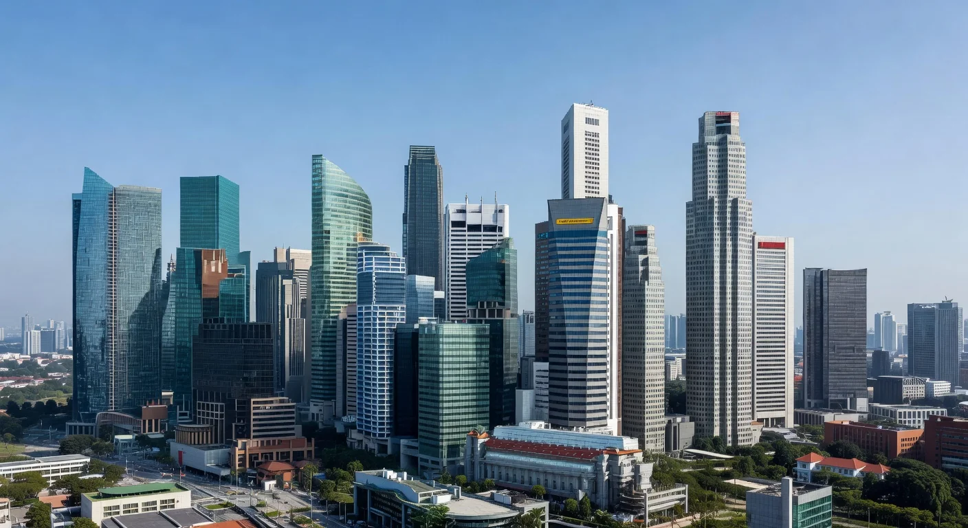 Singapore skyline with modern office buildings