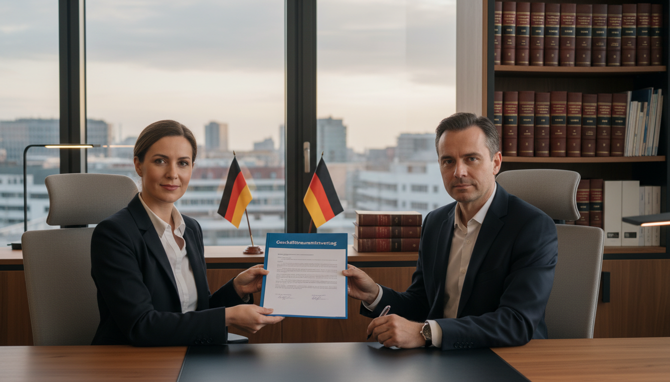 German lease contract signing