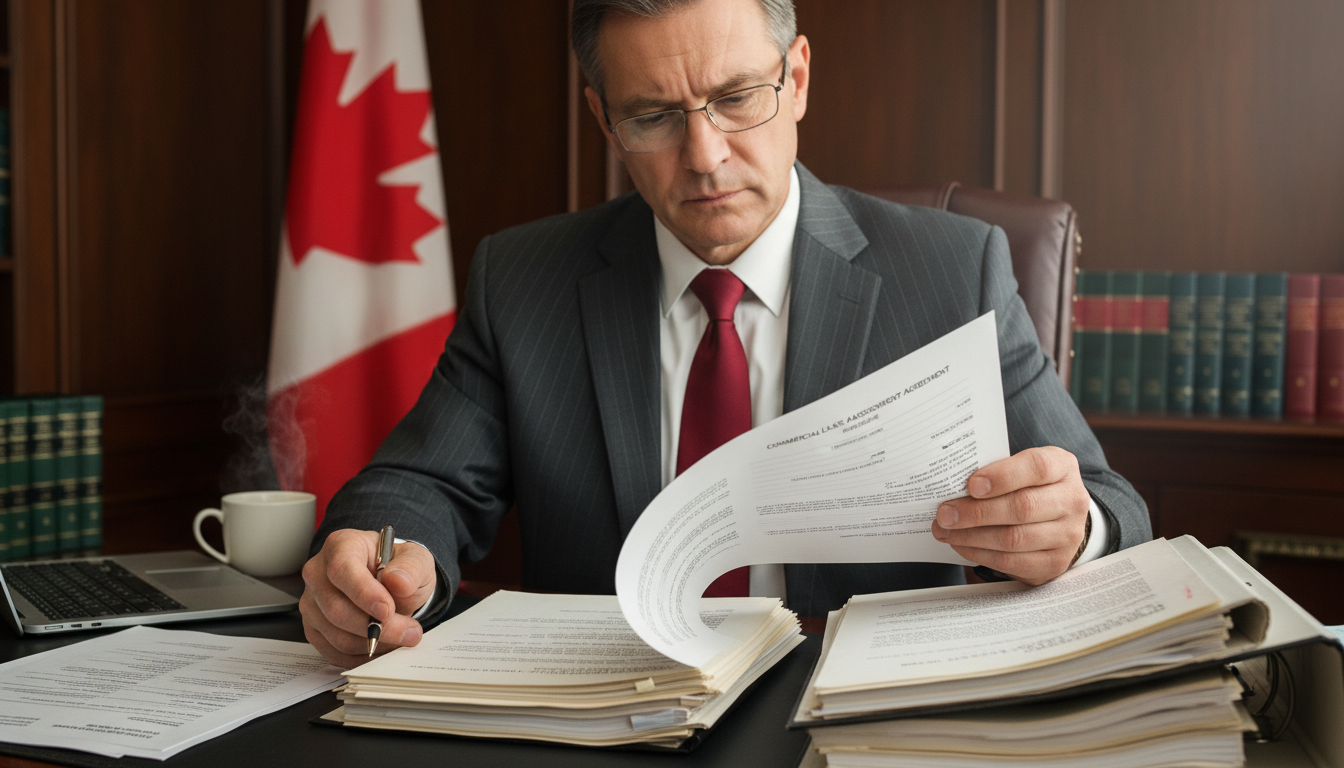 Reviewing commercial lease agreement