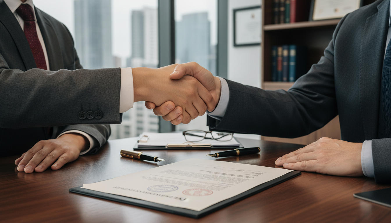 Signing deed of assignment agreement