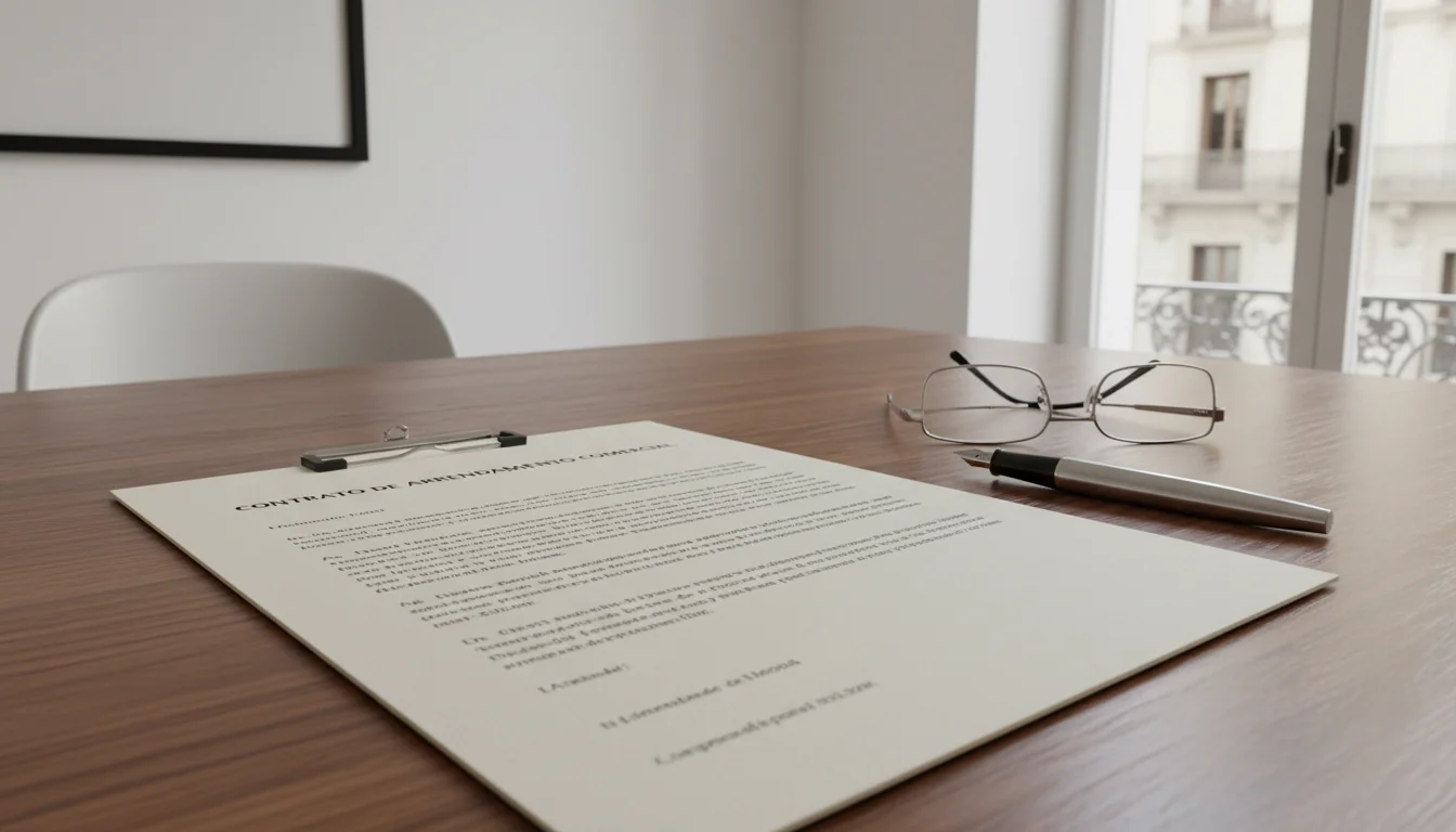 Spanish commercial lease contract document