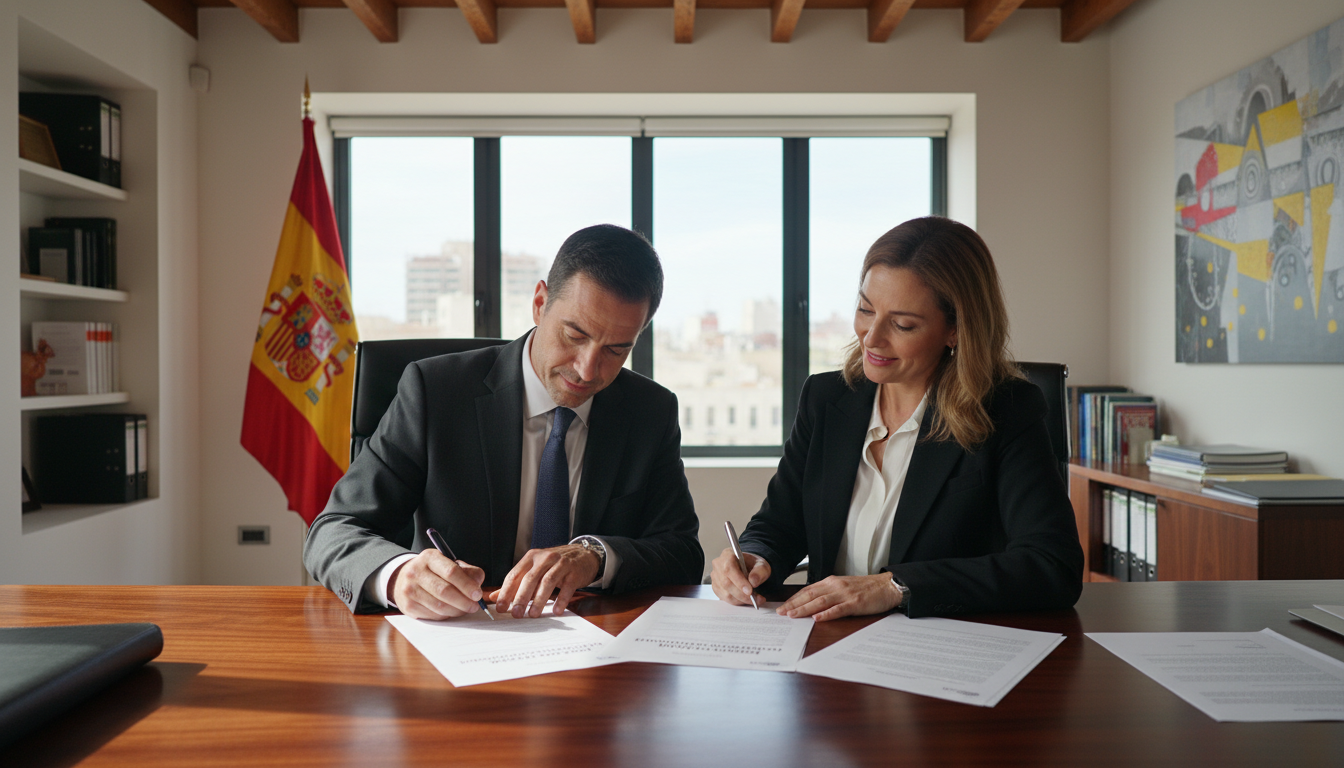 Spanish lease contract signing