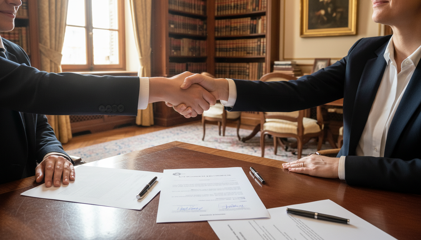 Signing commercial lease transfer agreement