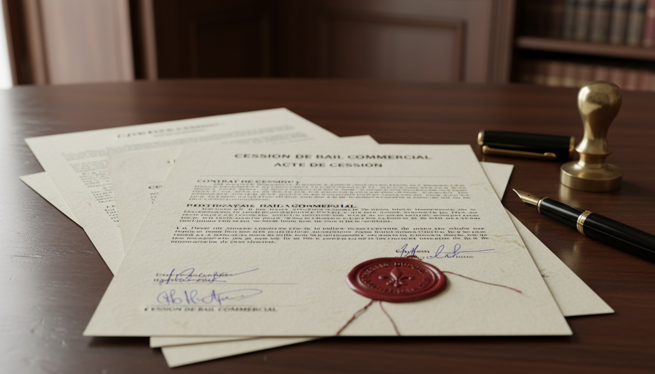 Stack of French legal lease papers