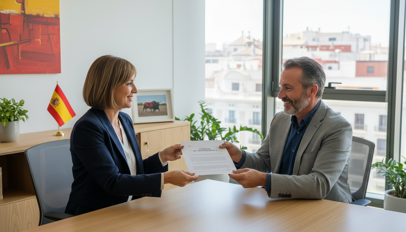 Spanish commercial lease contract signing