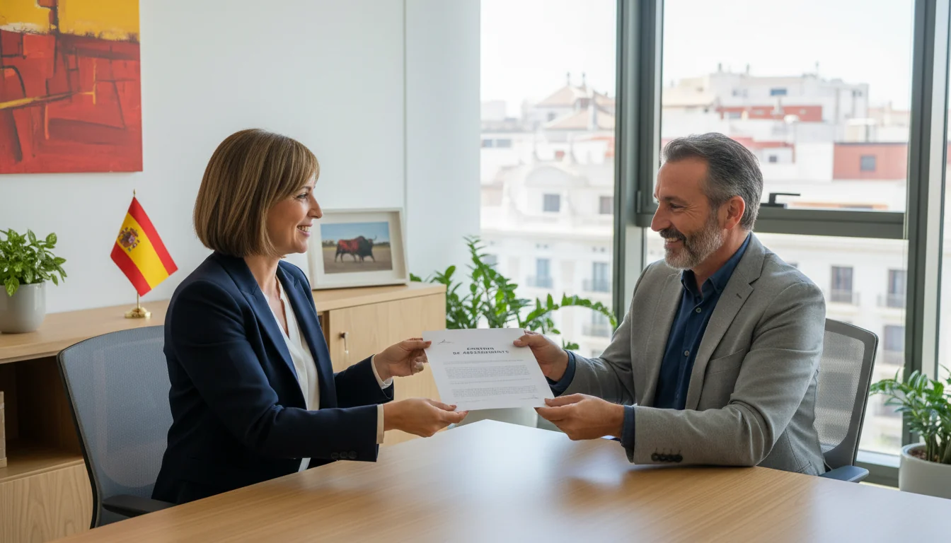Spanish commercial lease contract signing