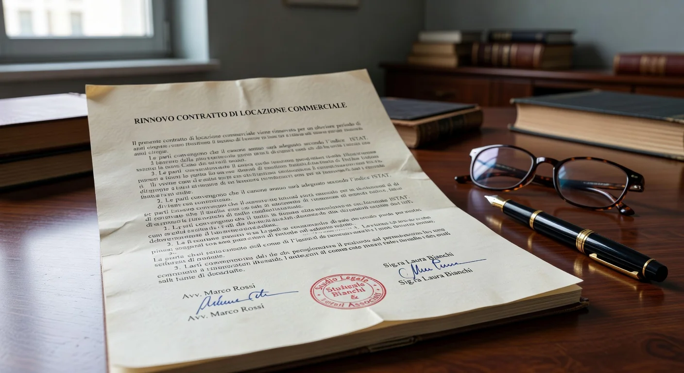 Renewal document close-up