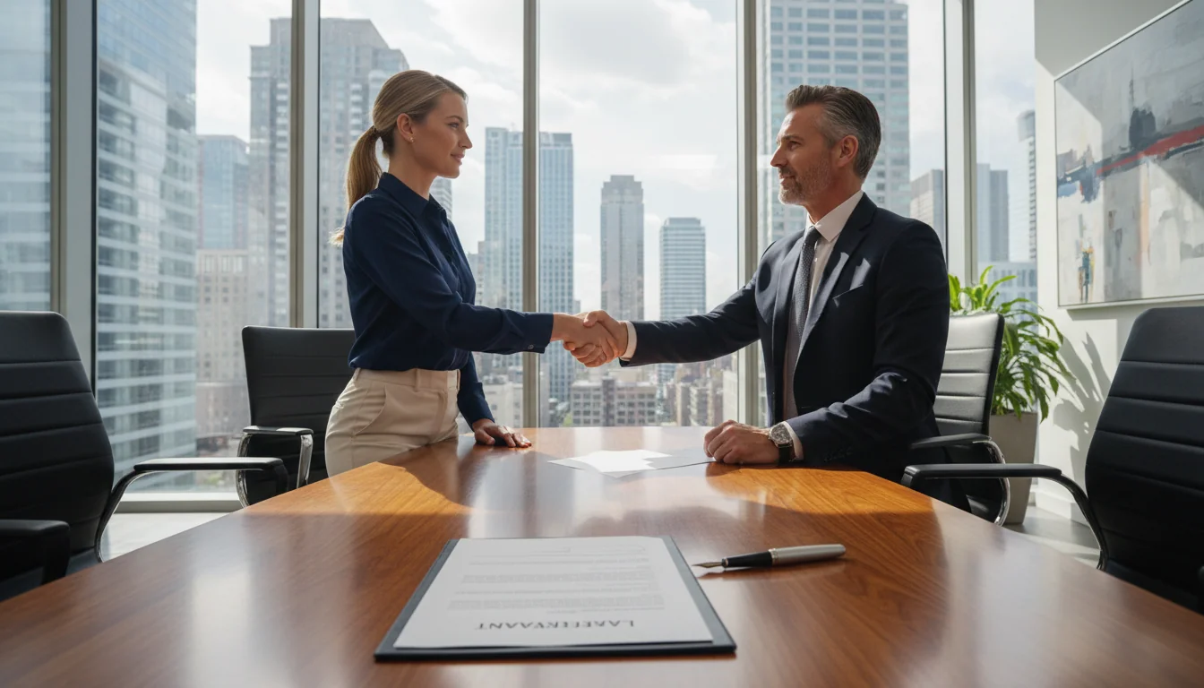 Handshake sealing lease agreement