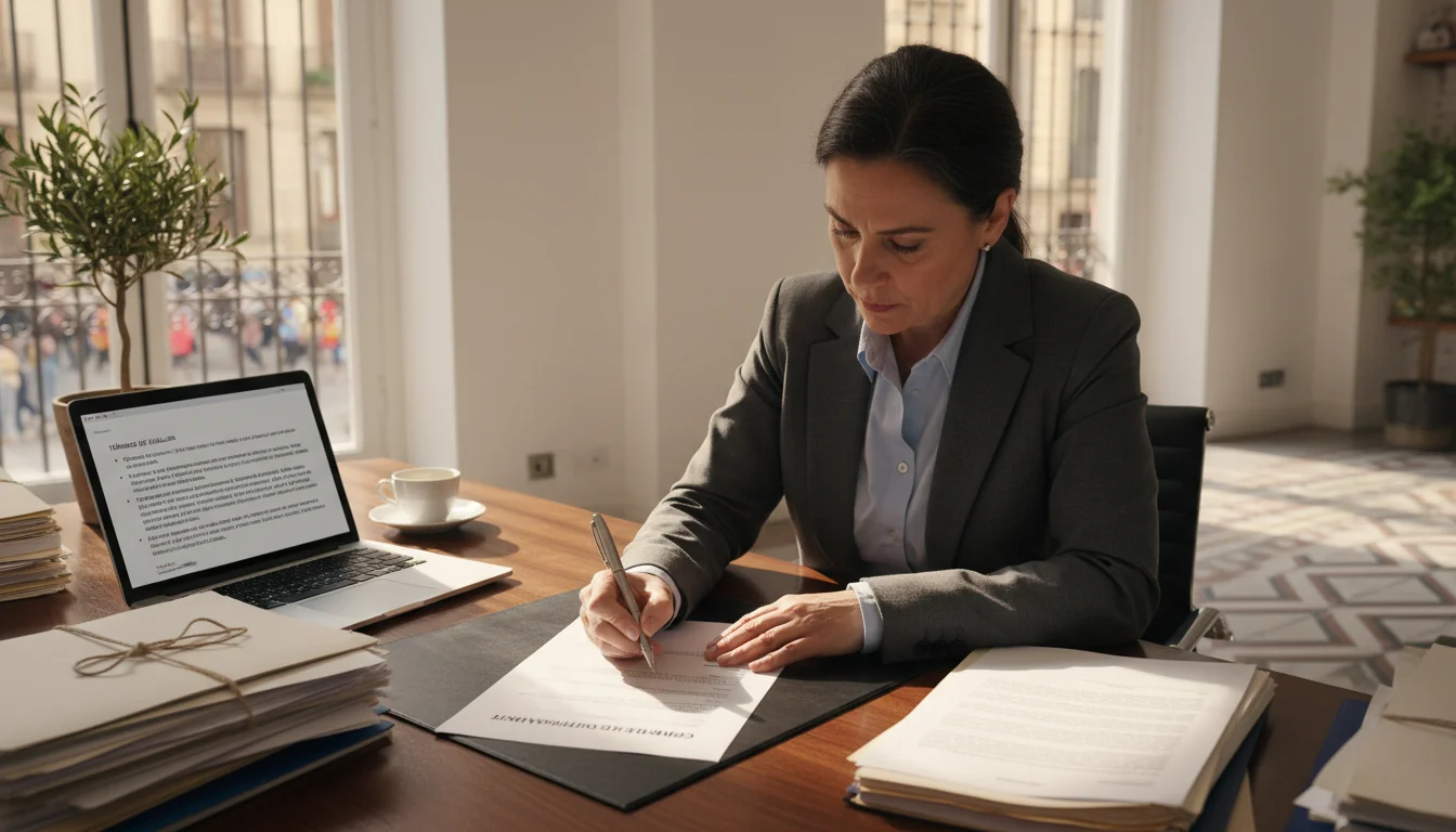Person signing lease agreement