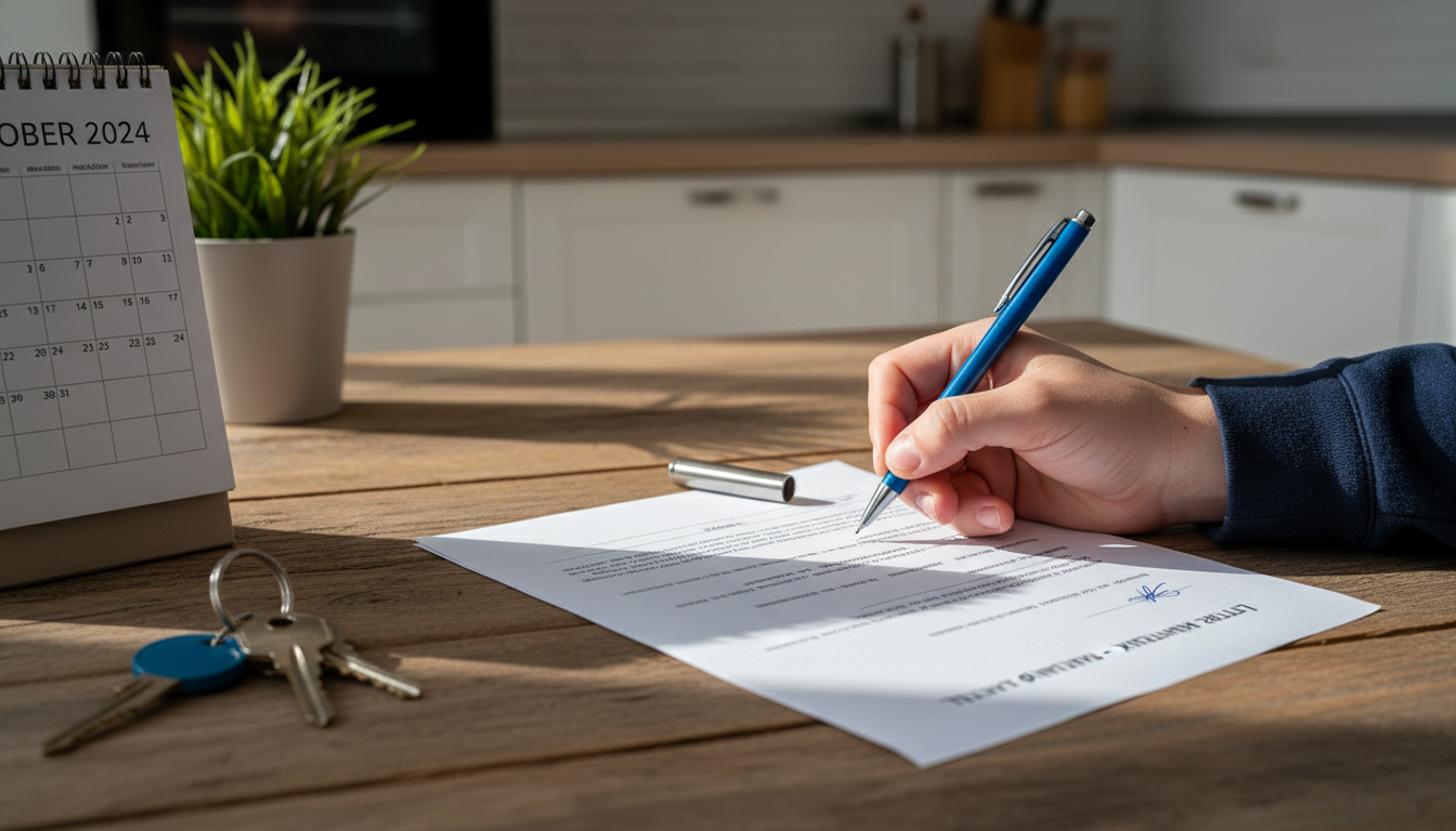 Signing effective rental intent form