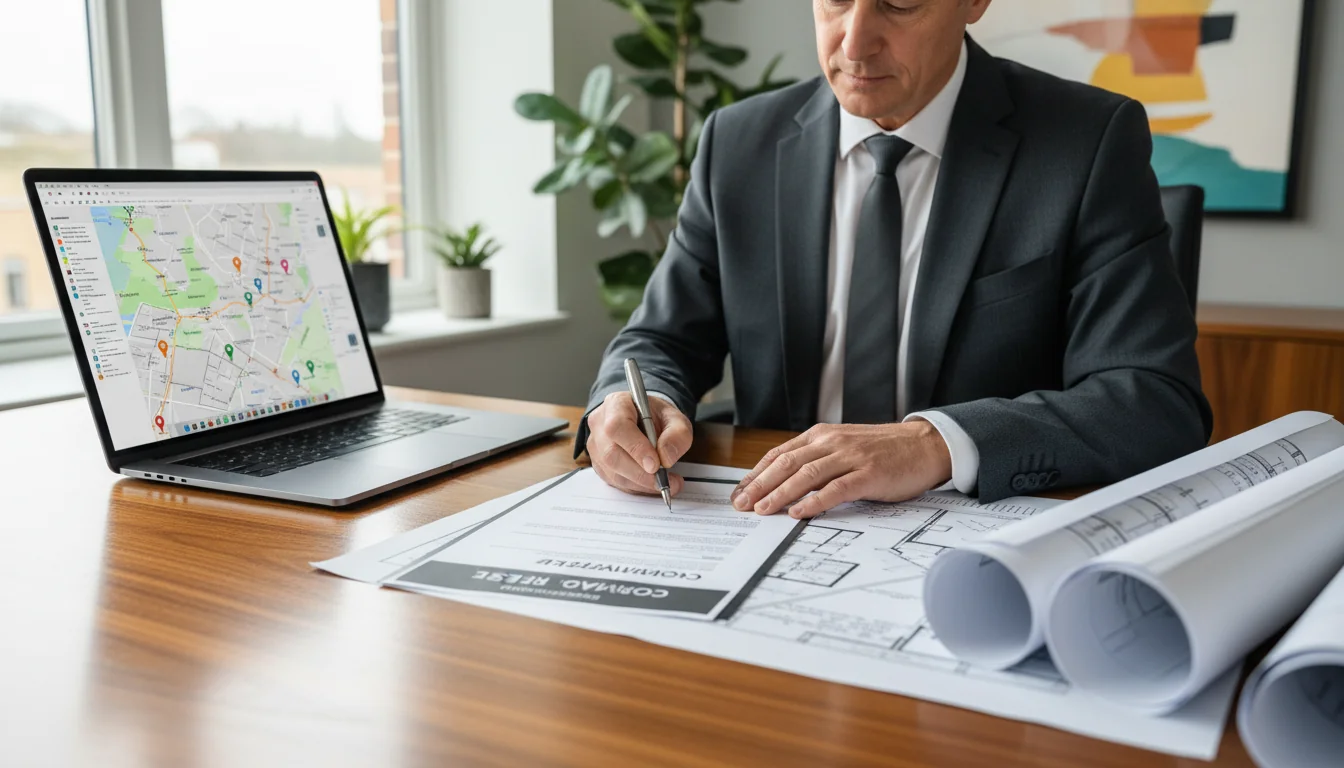 Professional signing lease agreement