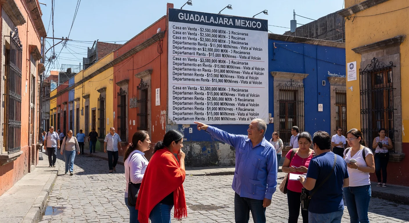 Iconic Mexican real estate market scene