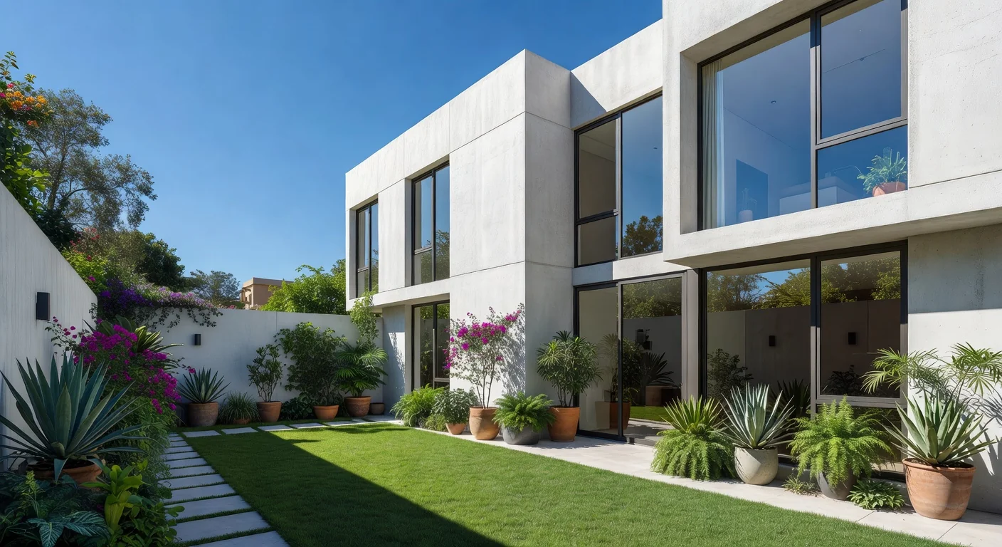 Modern Mexican apartment building exterior