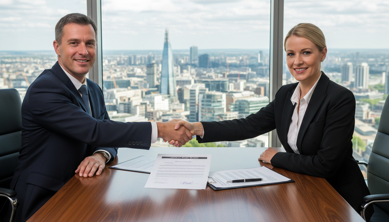 Handshake sealing lease intent deal