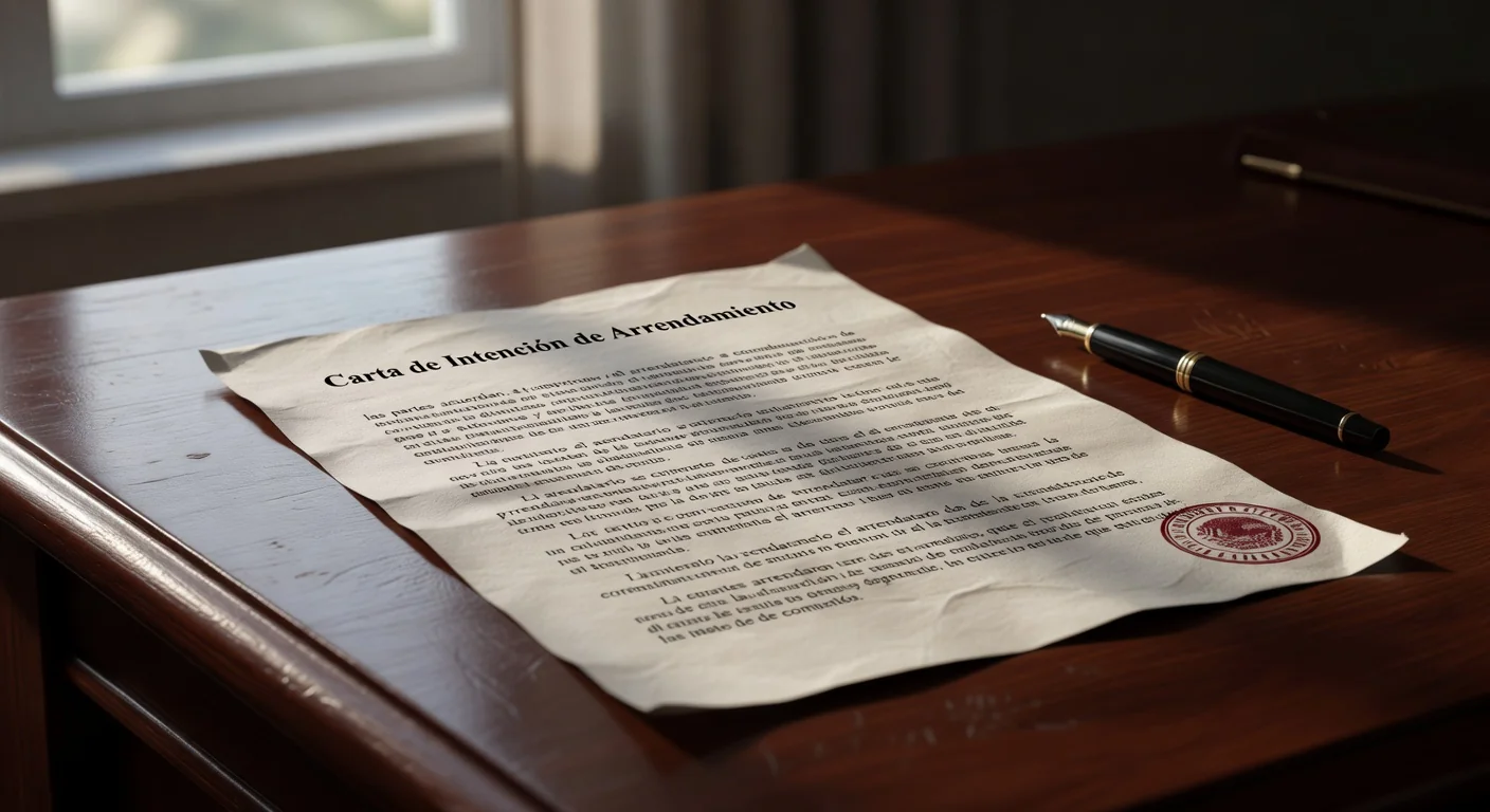 Mexican lease agreement document close-up