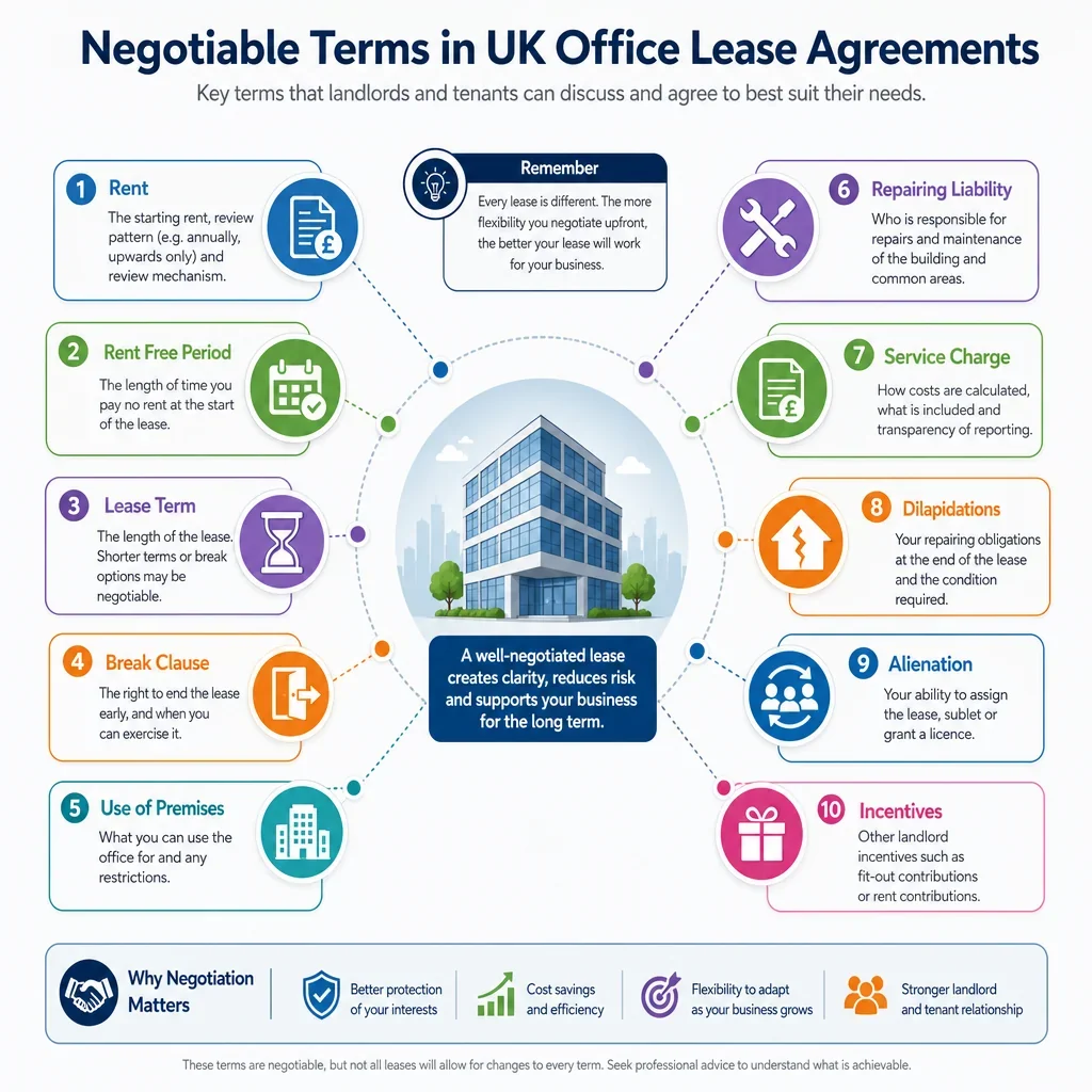 Negotiable Terms in UK Office Lease Agreements