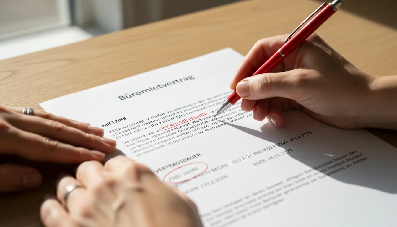Key clauses in German rental agreement.