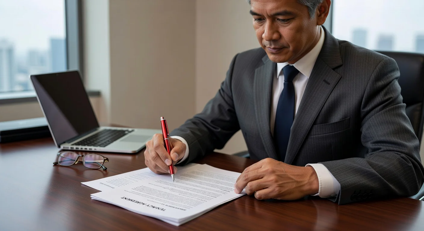 Reviewing legal clauses in contract