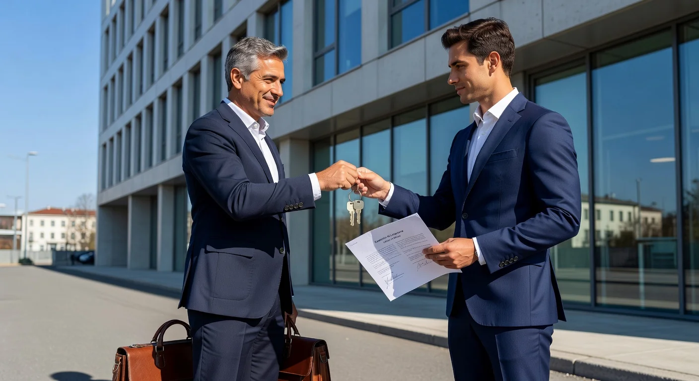 Key handover for office rental