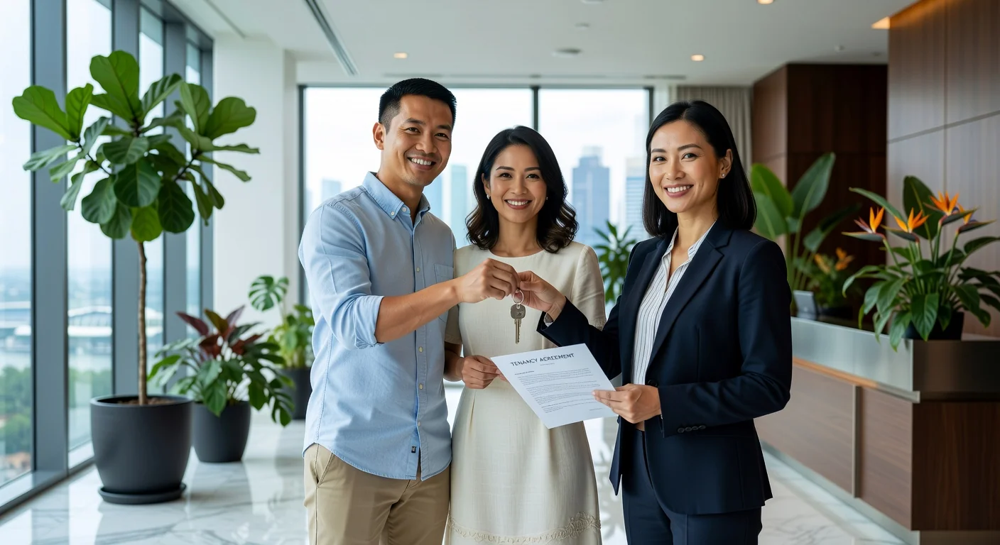 Key handover in Singapore apartment