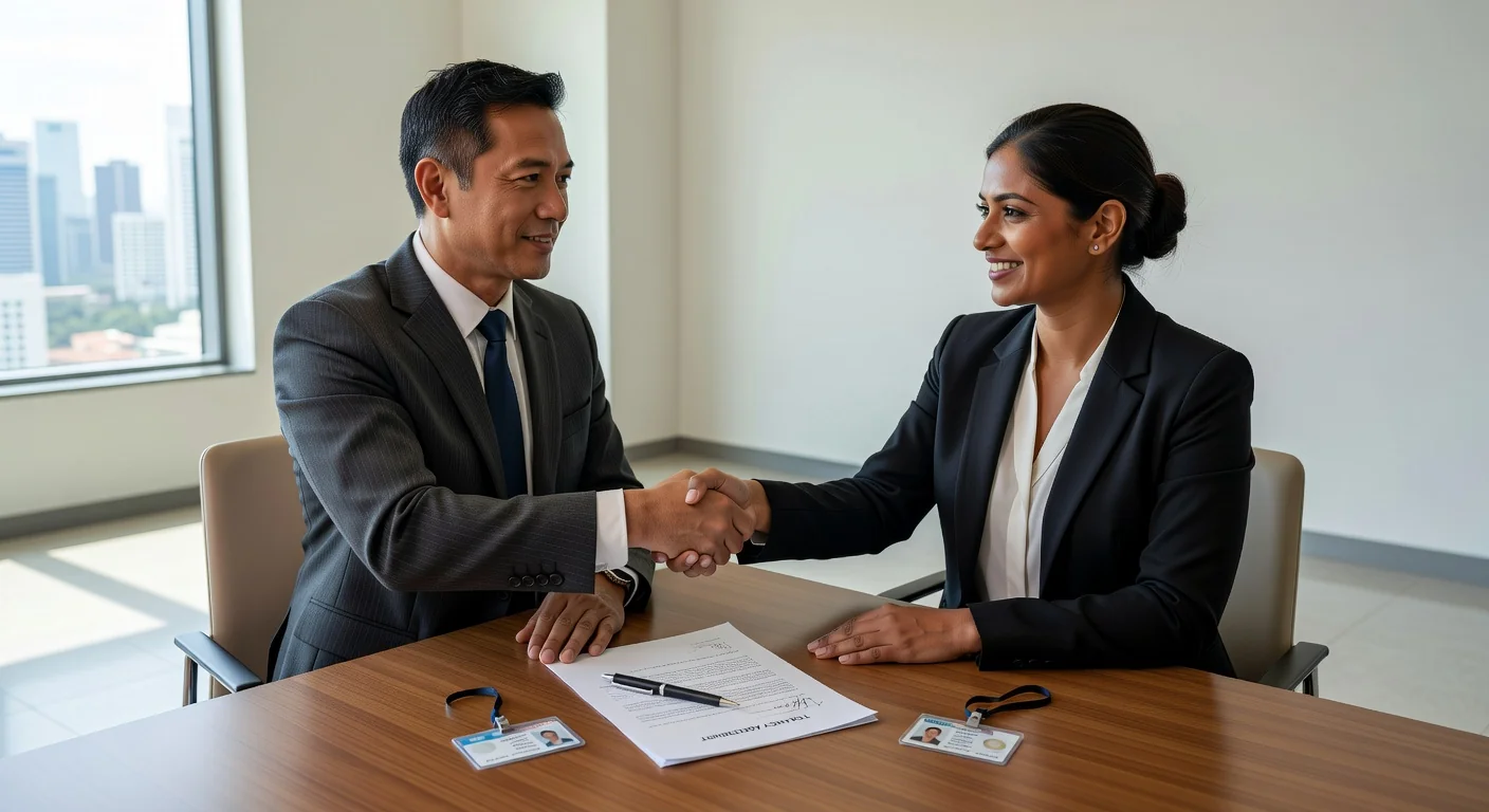 Signing tenancy agreement formally