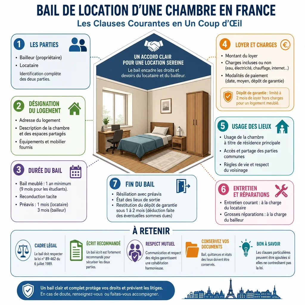 Clauses courantes d\u0027un bail de location de chambre