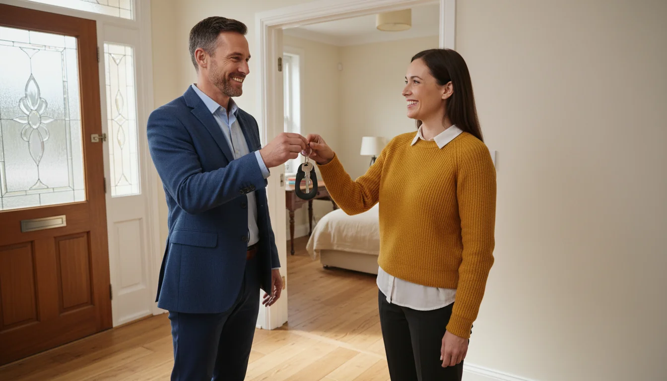 Room rental keys handover