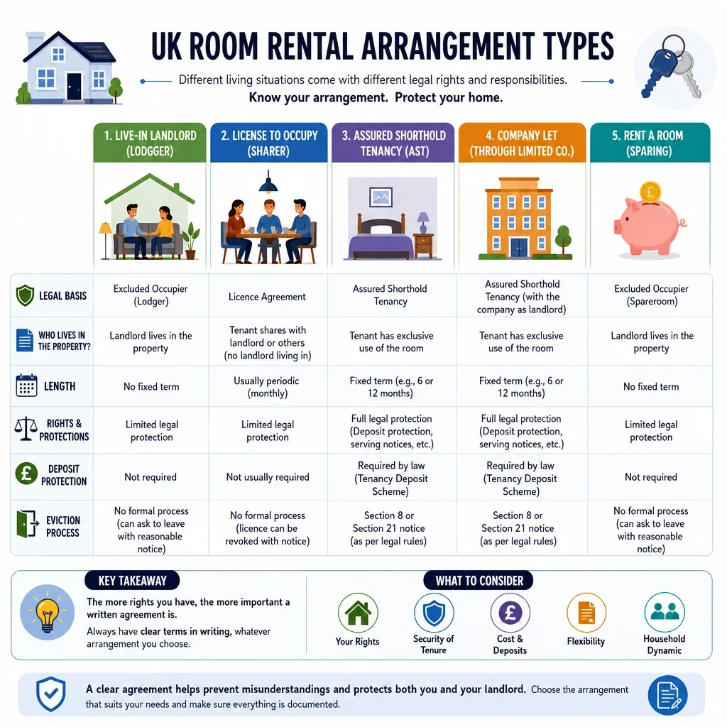 UK Room Rental Arrangement Types