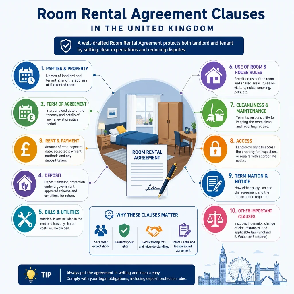 Common Room Rental Agreement Clauses