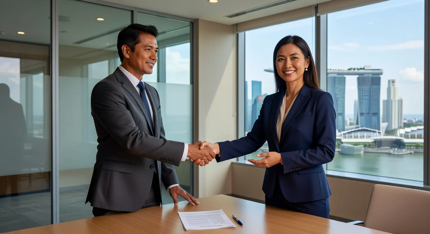 Tenant and landlord shaking hands