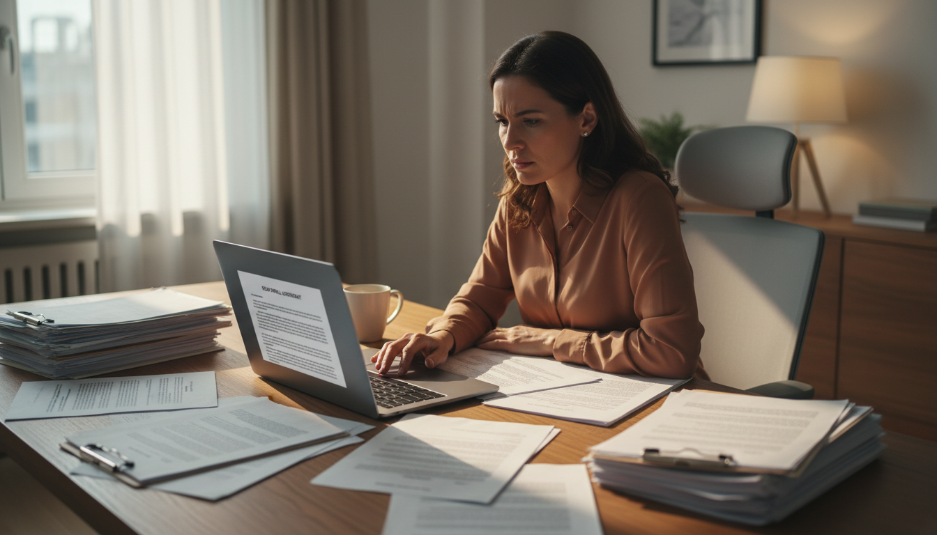 Reviewing lease terms document