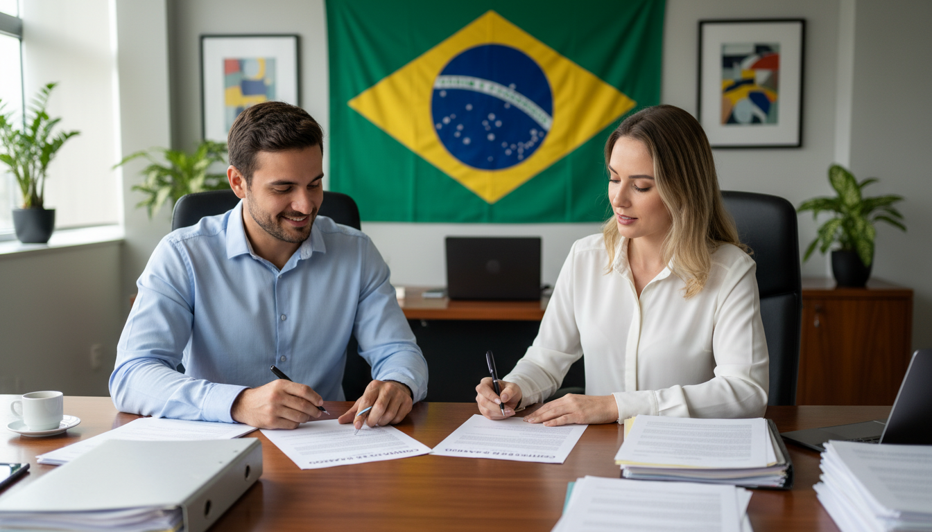 Brazilian rental contract signing