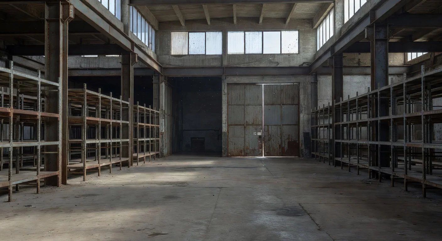 Empty industrial warehouse interior