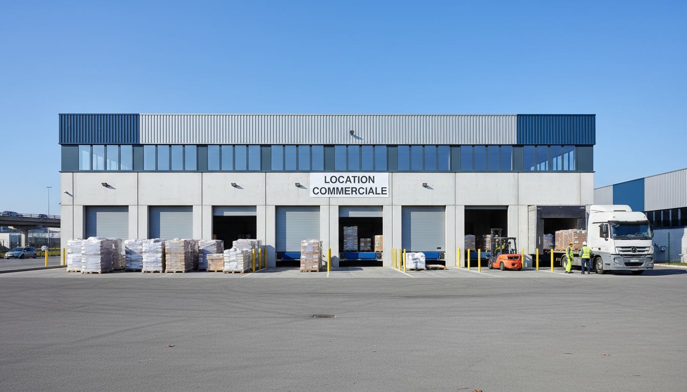 Modern warehouse under French commercial lease