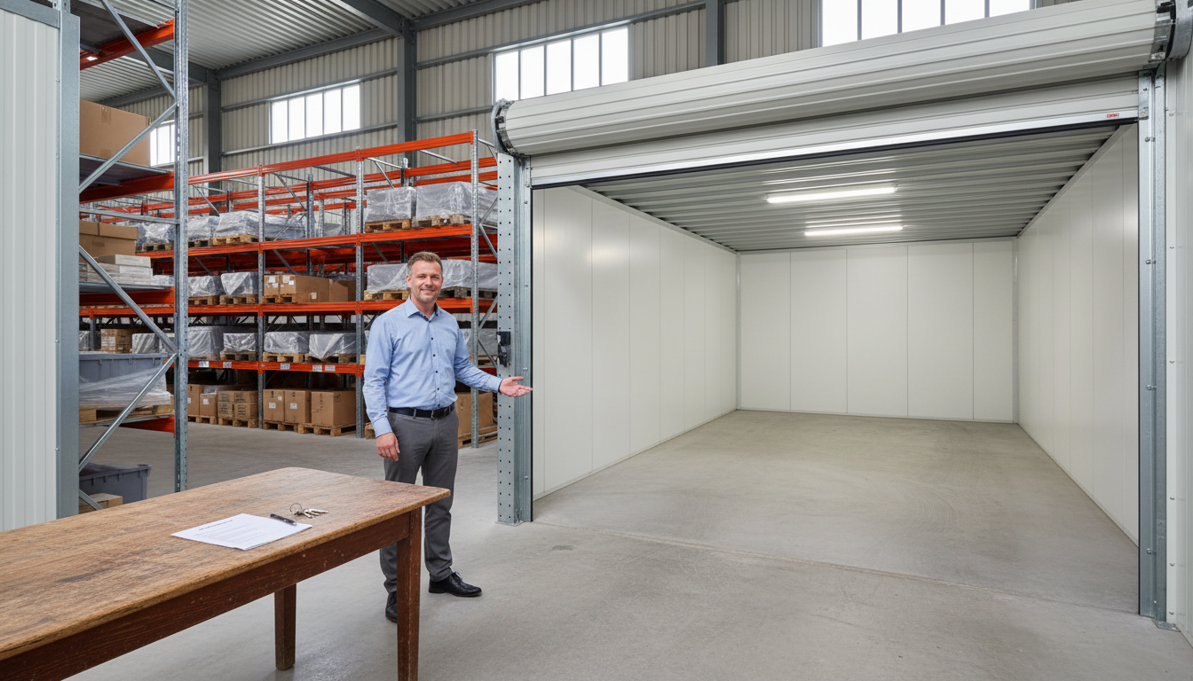 Storage room rental illustration.